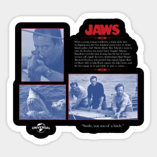 Jaws Synopsis Design Sticker